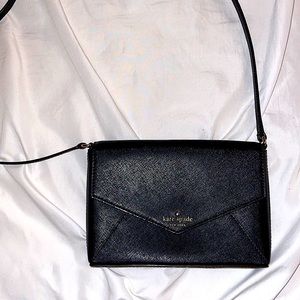 Large Kate Spade Cedar Street Black Envelope Crossbody